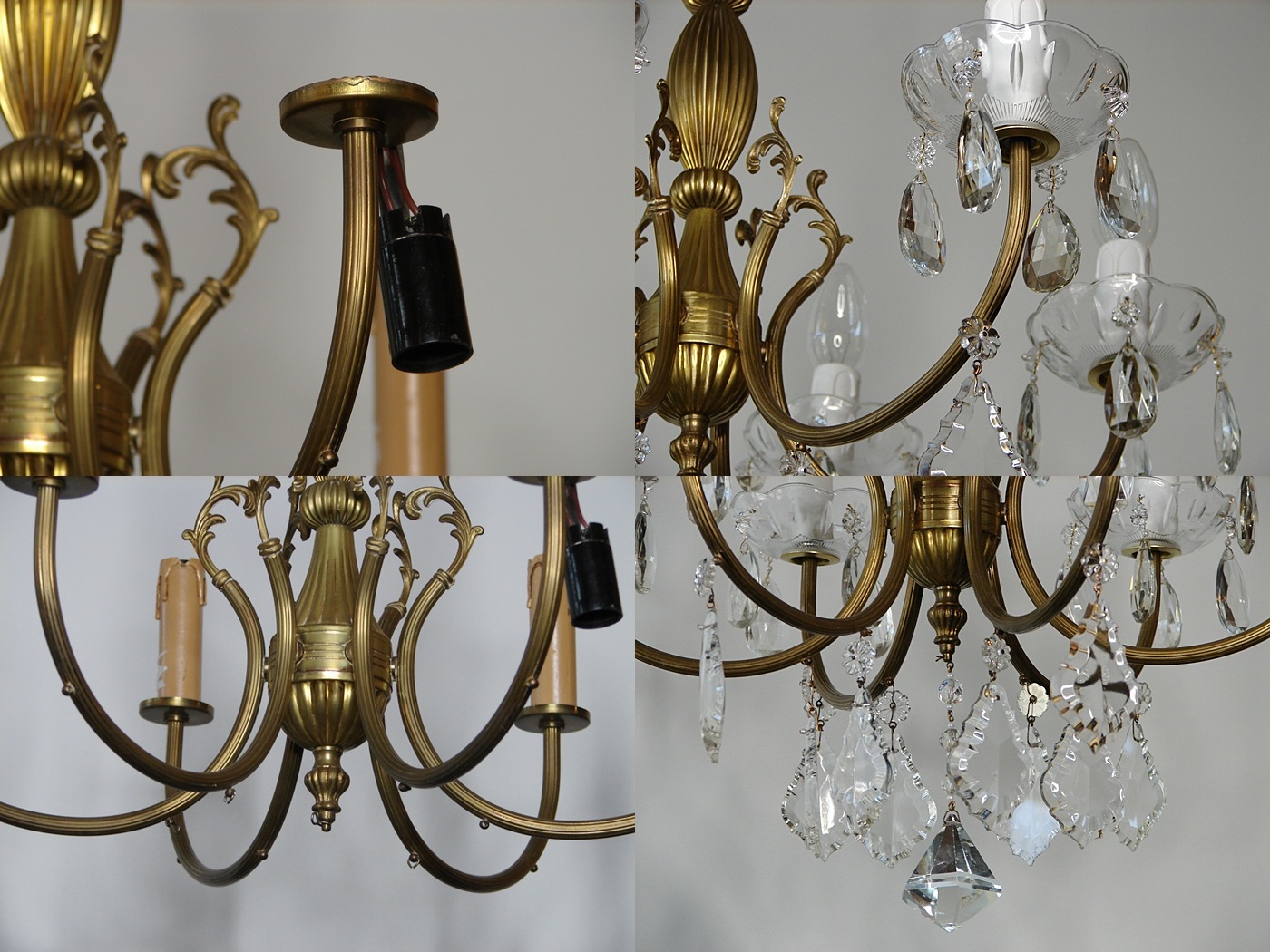 Renowacja żyrandola z kryształami