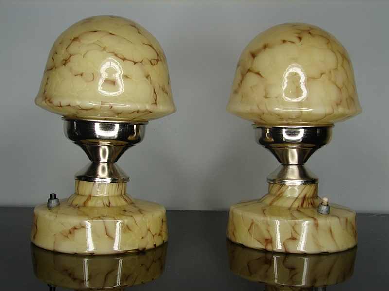 Renowacja dw�ch lampek Art Deco