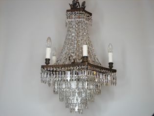 Salonowa lampa z kryształami